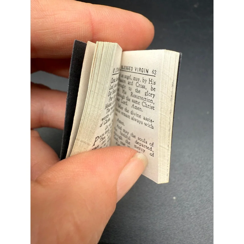 Vintage 1943 Catholic Prayer Book‎ Miniature Imprimatur Archbishop McNicholas